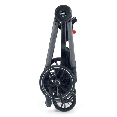 Детская коляска TECHNO SOUL (2 в1), рама серая, цвет черный