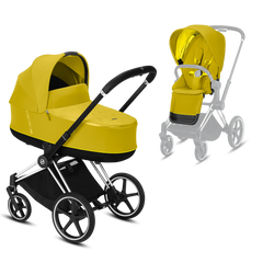 Универсальная коляска Priam 2 в 1 Chrome Edition - Mustard Yellow/Chrome Black